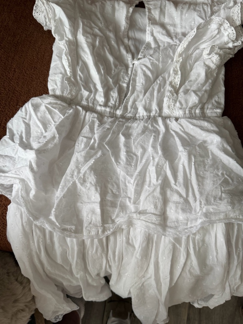 White Ruffled Dress - Picture 3 of 4